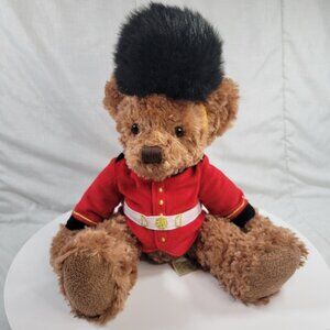 Russ Berrie ARCHIE British Guard Teddy Bear in Uniform Plush Stuffed Toy 17"